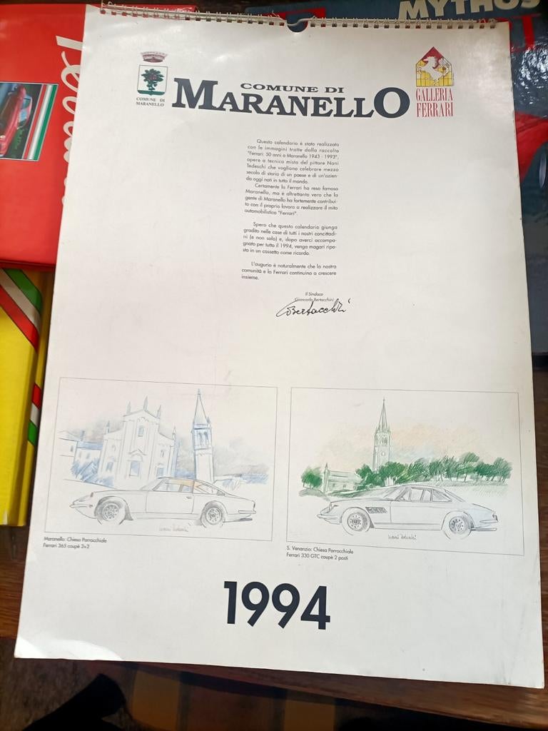 Ferrari maranello 1994 kalender, Ophalen, Auto's