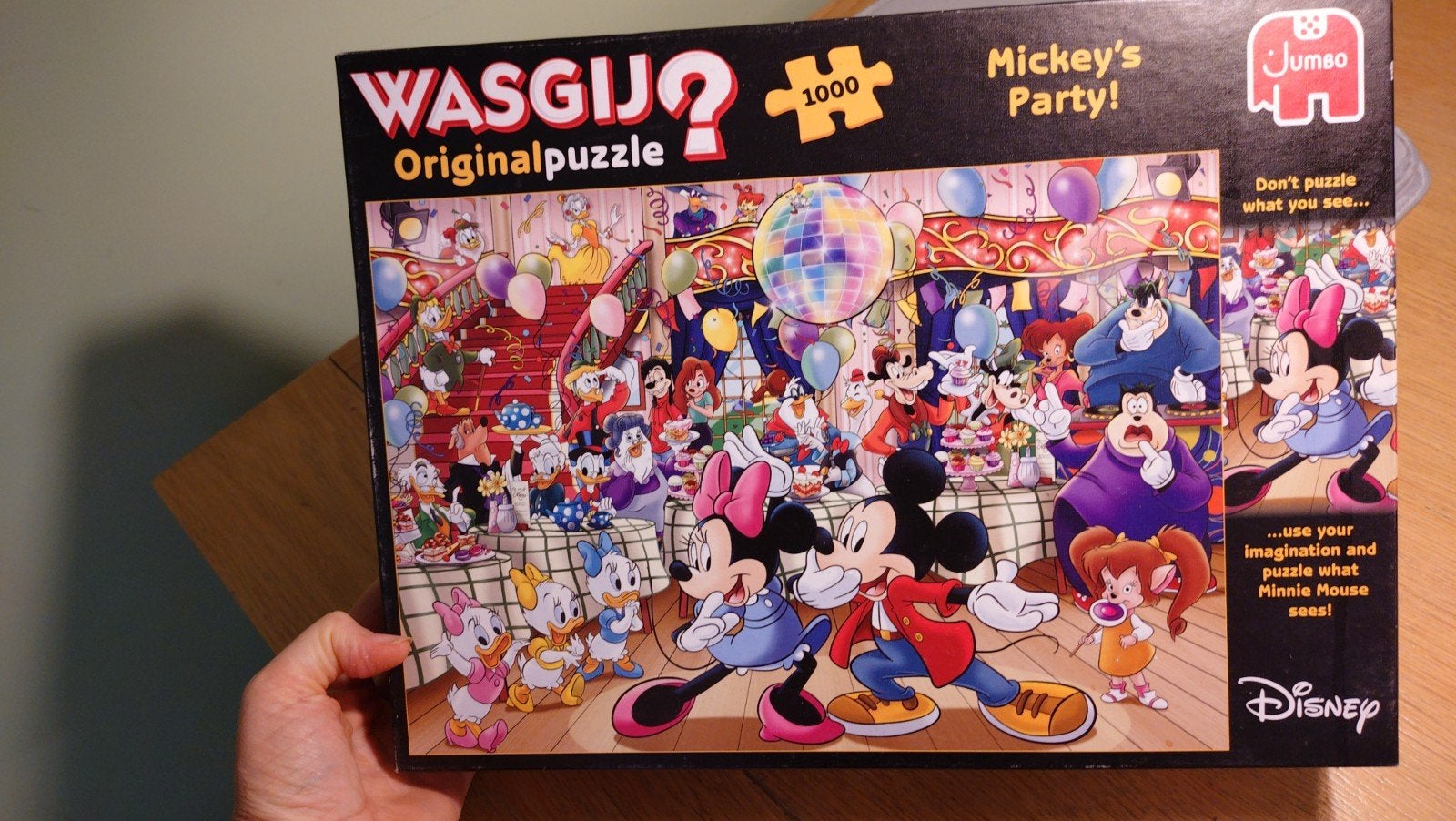 Wasgij Original 1000 stukjes - Mickey's Party!, Ophalen, 500 t/m 1500 stukjes, Zo goed als nieuw, Legpuzzel