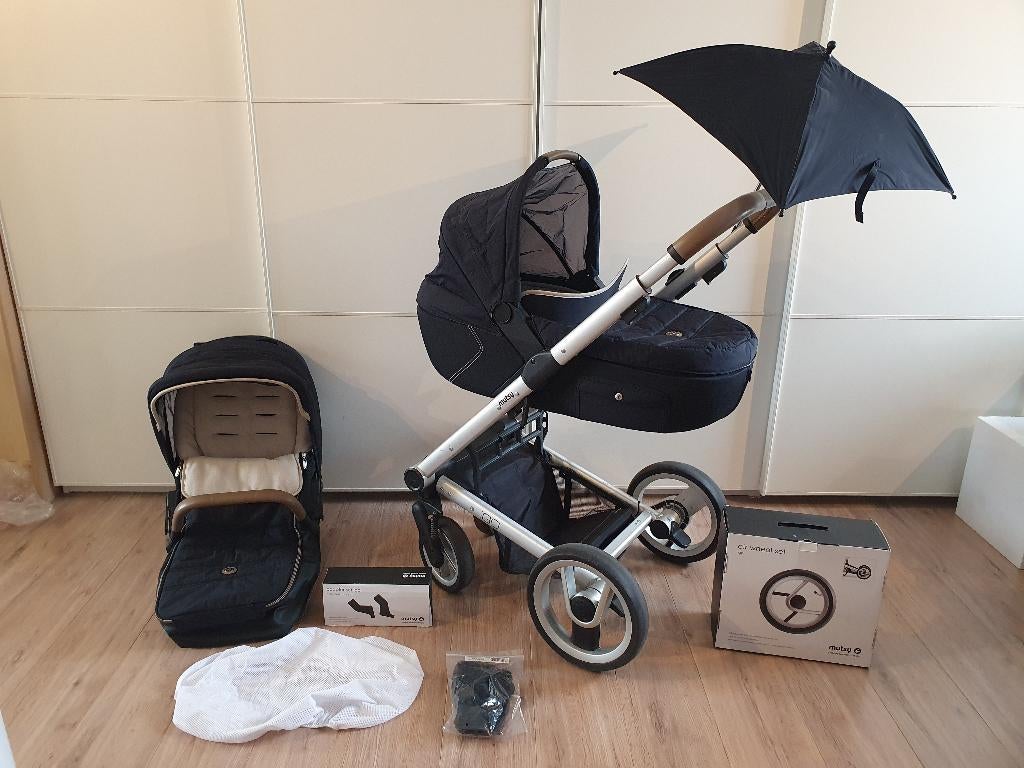 Kinderwagen Combiwagen Compleet Mutsy zwart, Ophalen, Zo goed als nieuw, Combiwagen, Mutsy