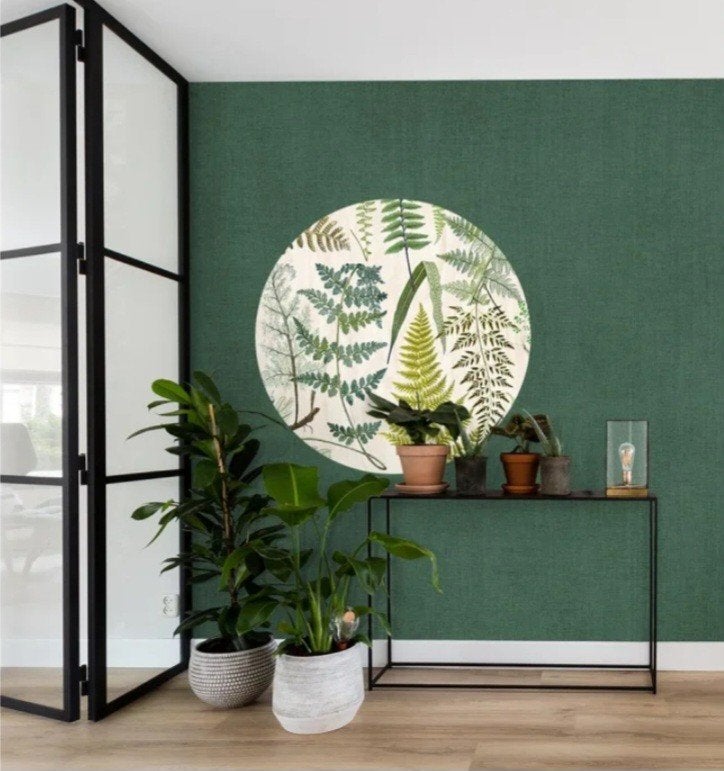 Eijffinger Herbarium Rond Behang - Zelfklevend - Ø 1.20m, Ophalen of Verzenden
