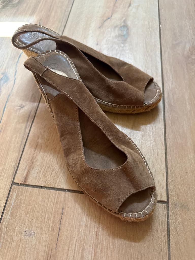 Fred de la Bretoniere maat 37, Ophalen of Verzenden, Gedragen, Bruin, Espadrilles of Moccasins