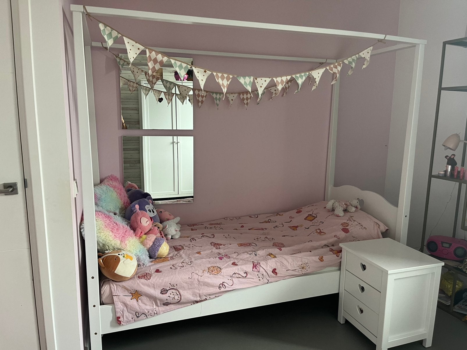 Meisjes Slaapkamer compleet Vipack Amori, Kinderen en Baby's, Ophalen, Gebruikt, Hoogslaper