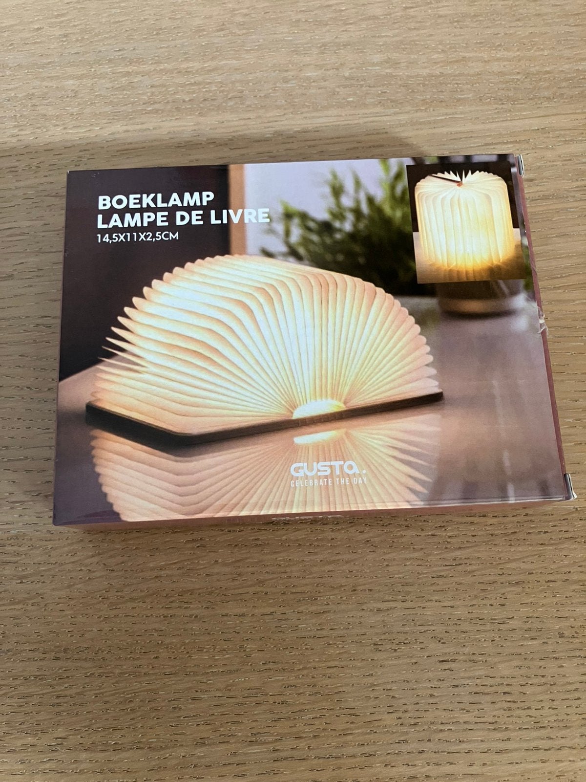 Boeklamp Gusta, Huis en Inrichting, Verzenden, Nieuw, Overige fittingen, Hout