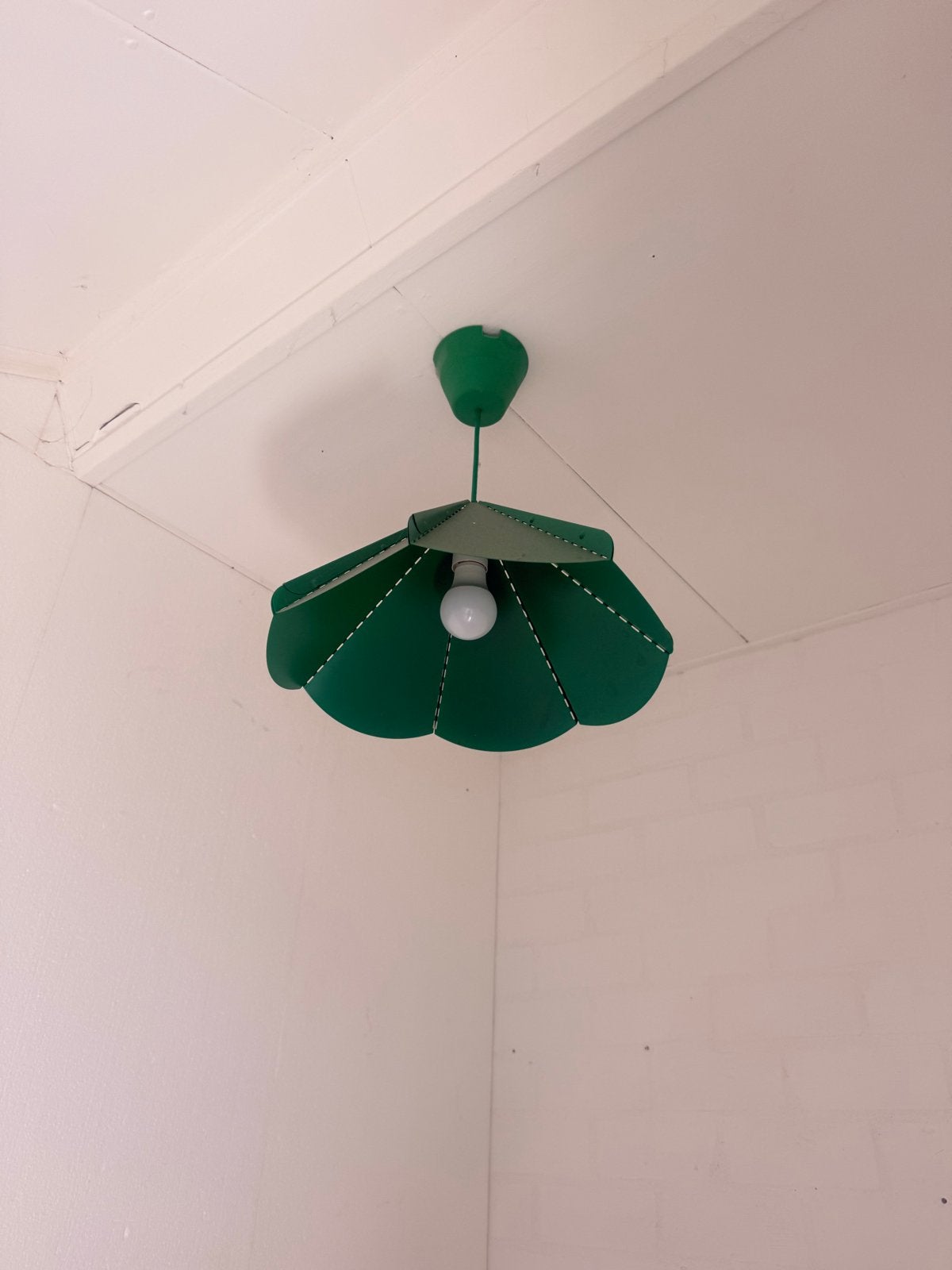 Groene hanglamp, bloemvormig, decoratieve verlichting, Ophalen, Gebruikt, Minder dan 25 cm, Minder dan 100 cm