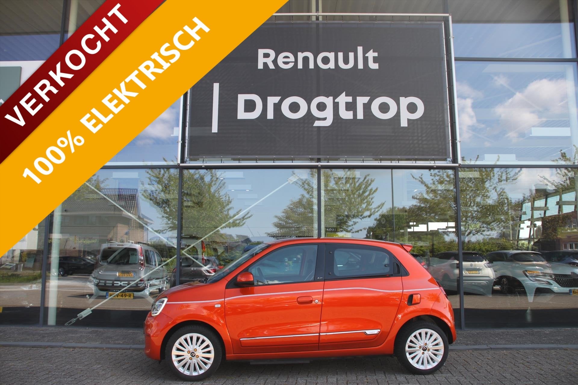 RENAULT Twingo 82PK-SERIE LIMITEE VIBES-41DKM-100% ELEKTRISC, Automaat, Gebruikt, Overige kleuren, Leder en Stof