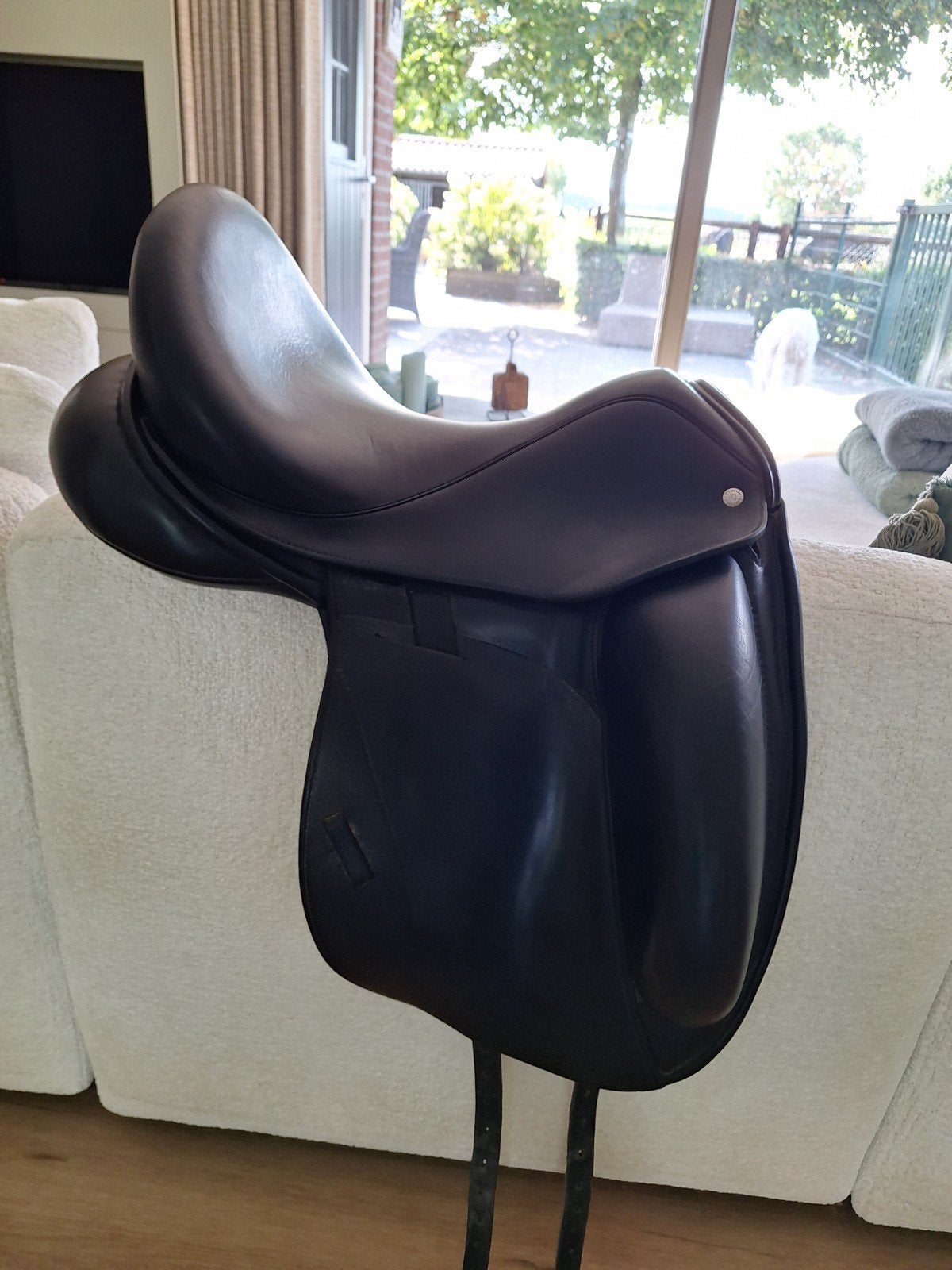 te koop custom flight zadel 17 inch, Ophalen of Verzenden, Zo goed als nieuw, Dressuur