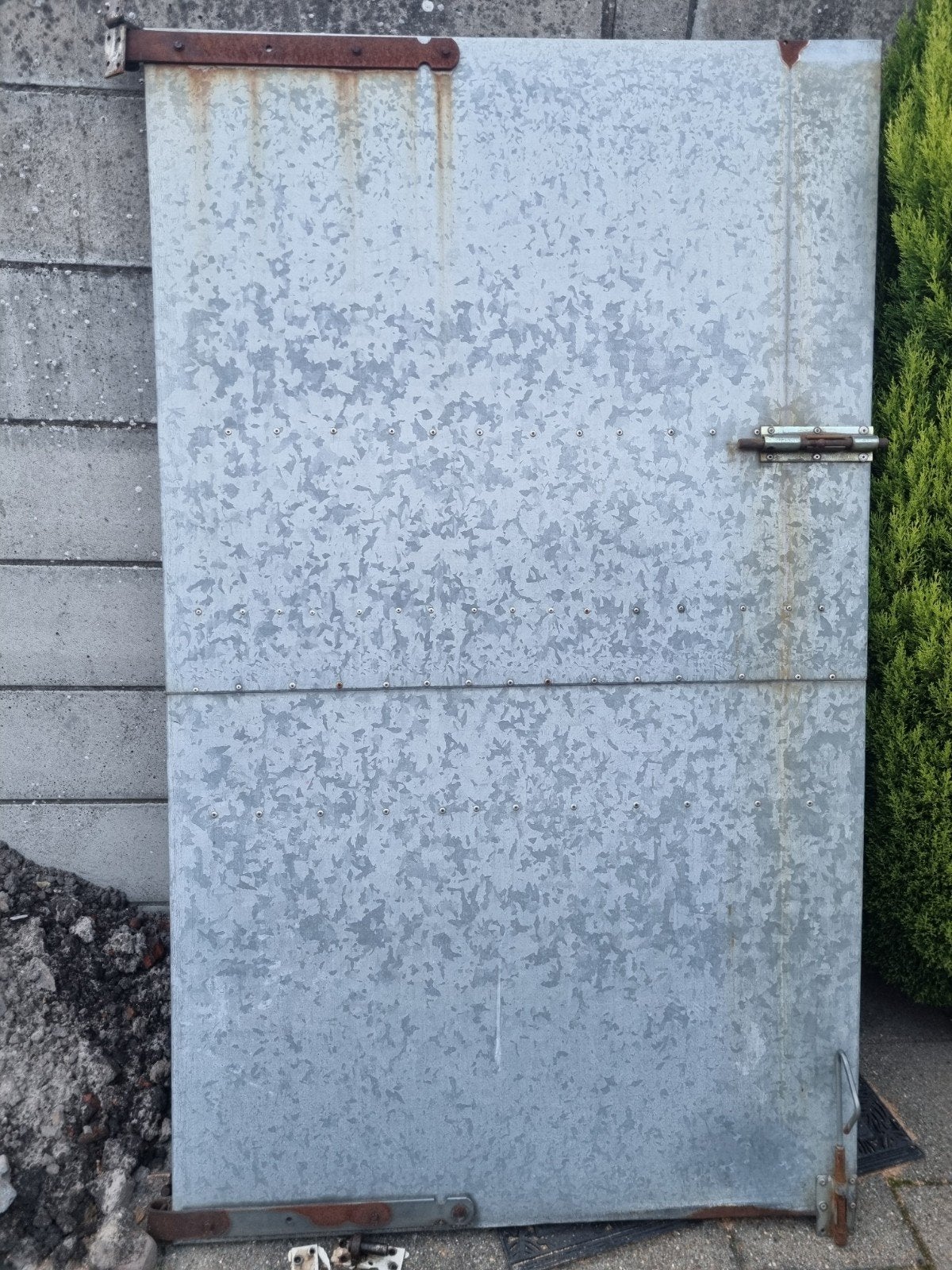 2 delige poort met scharnieren, Ophalen, Gebruikt, 120 cm of meer, Minder dan 200 cm