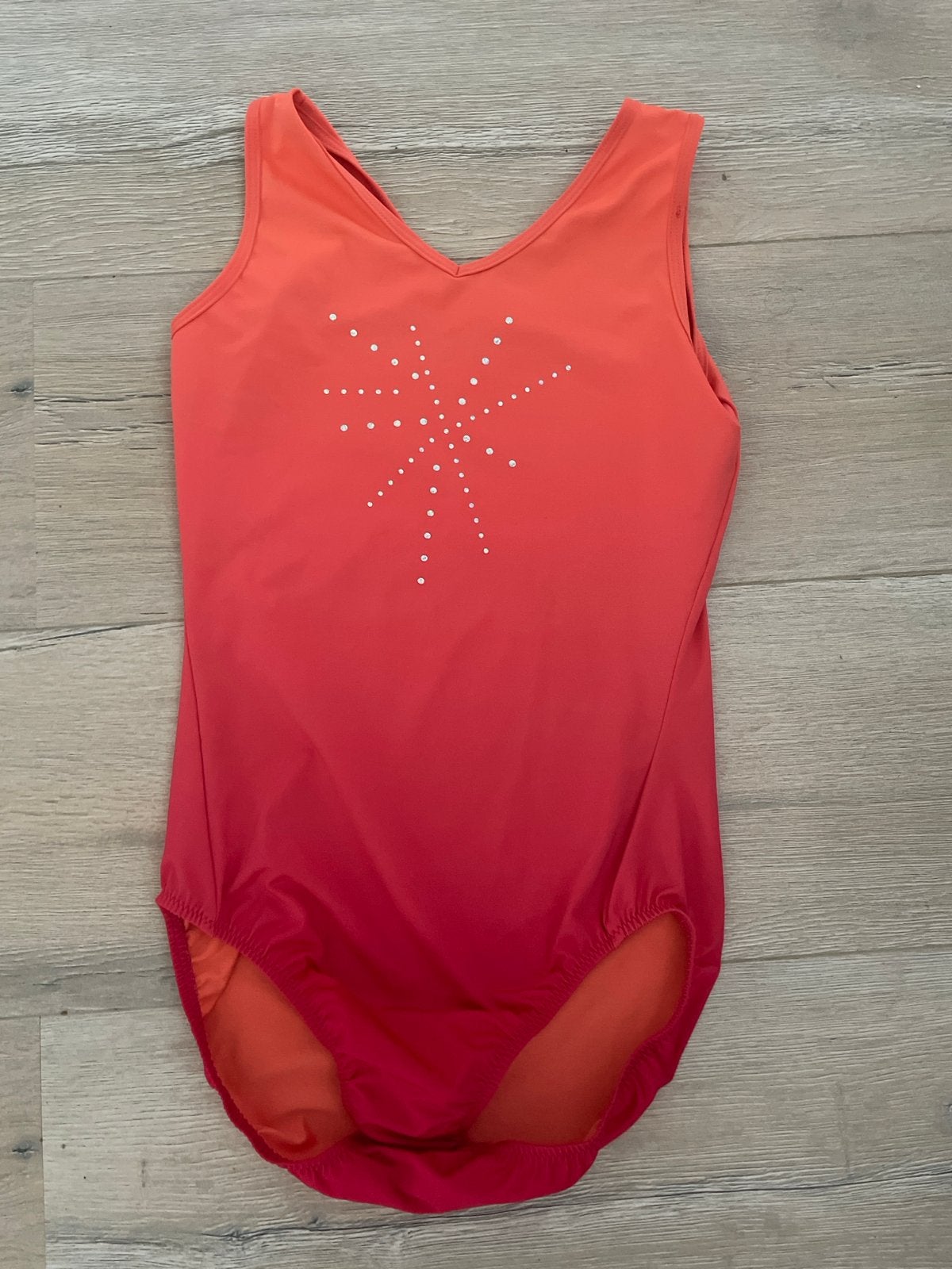 Turnpakje rood/oranje met glitters, Ophalen of Verzenden, Zo goed als nieuw, Meisje