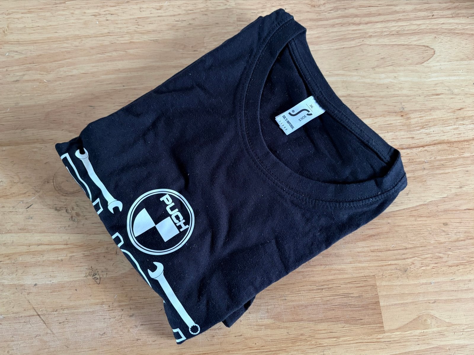 Nieuw Zwart Puch T-shirt "Build Not Bought" 3XL, Verzenden, Nieuw