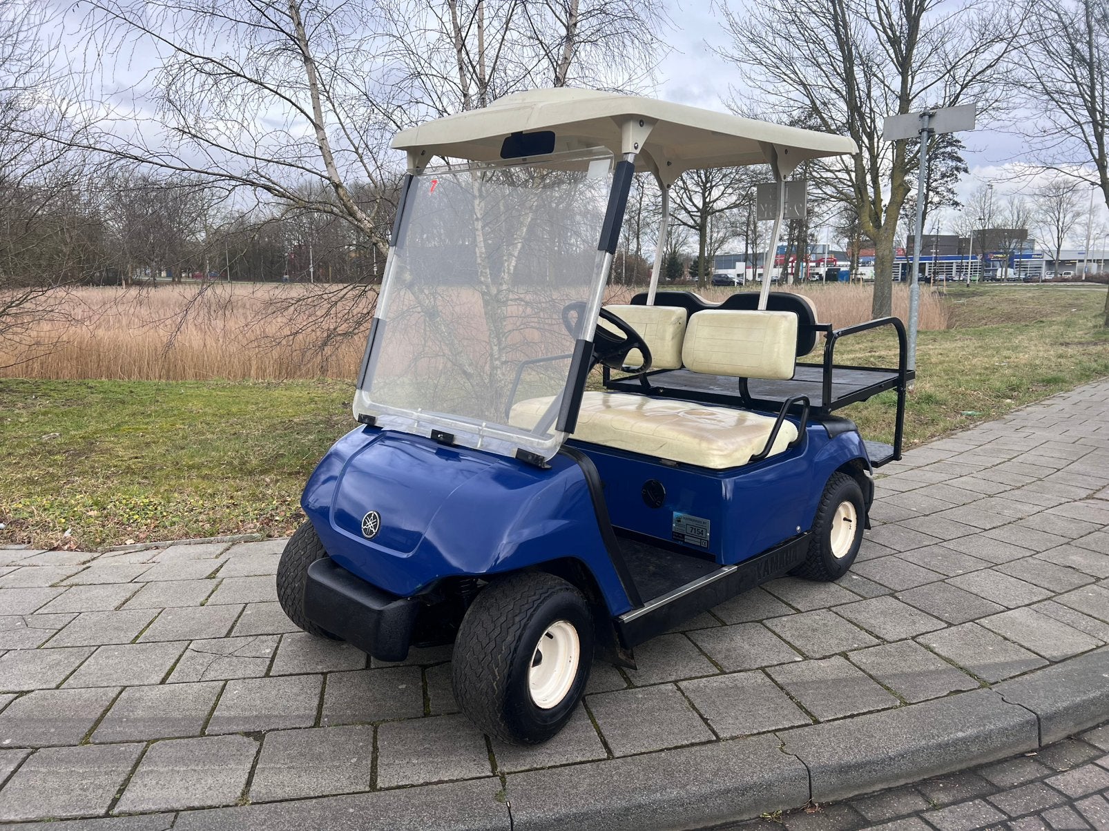 GOLFCART GOLFKAR YAMAHA FLIPFLOP NIEUWE ACCUS KENTEKEN, Sport en Fitness, Ophalen of Verzenden, Zo goed als nieuw, Golfkar