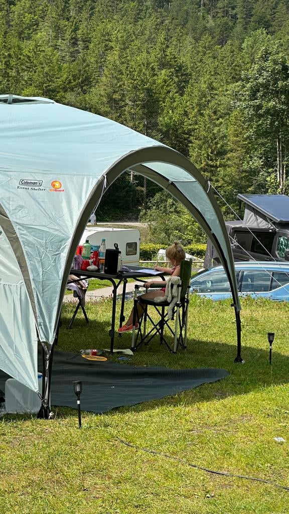 Event shelter 3x3 met 4 zijschermen (3x rits, 1x dicht), Caravans en Kamperen, Tenten, Ophalen of Verzenden, Gebruikt