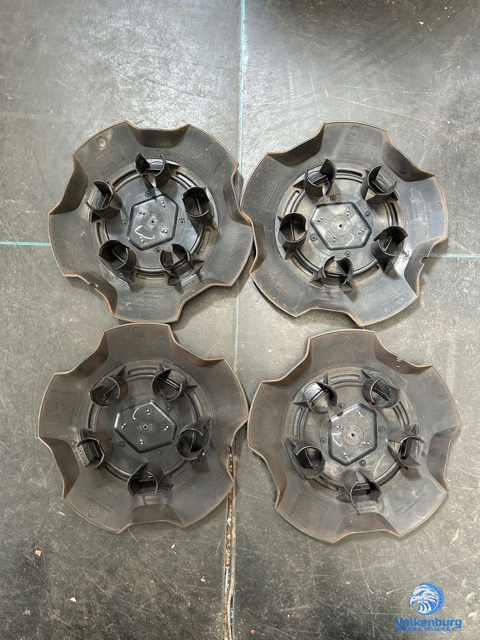 ORIGINELE Renault Trafic naafkap naafdop wieldop set zwart c, Auto diversen, Gebruikt, -, Verzenden, -