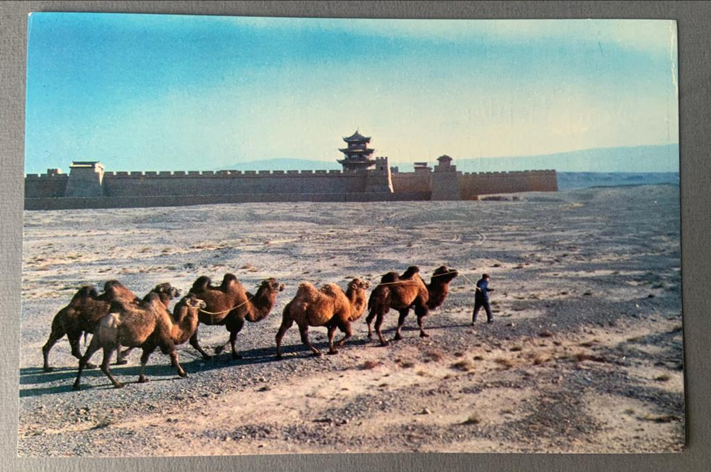 China - Jiayu Pass met kamelen, Verzenden, 1980 tot heden, Gelopen, Buiten Europa