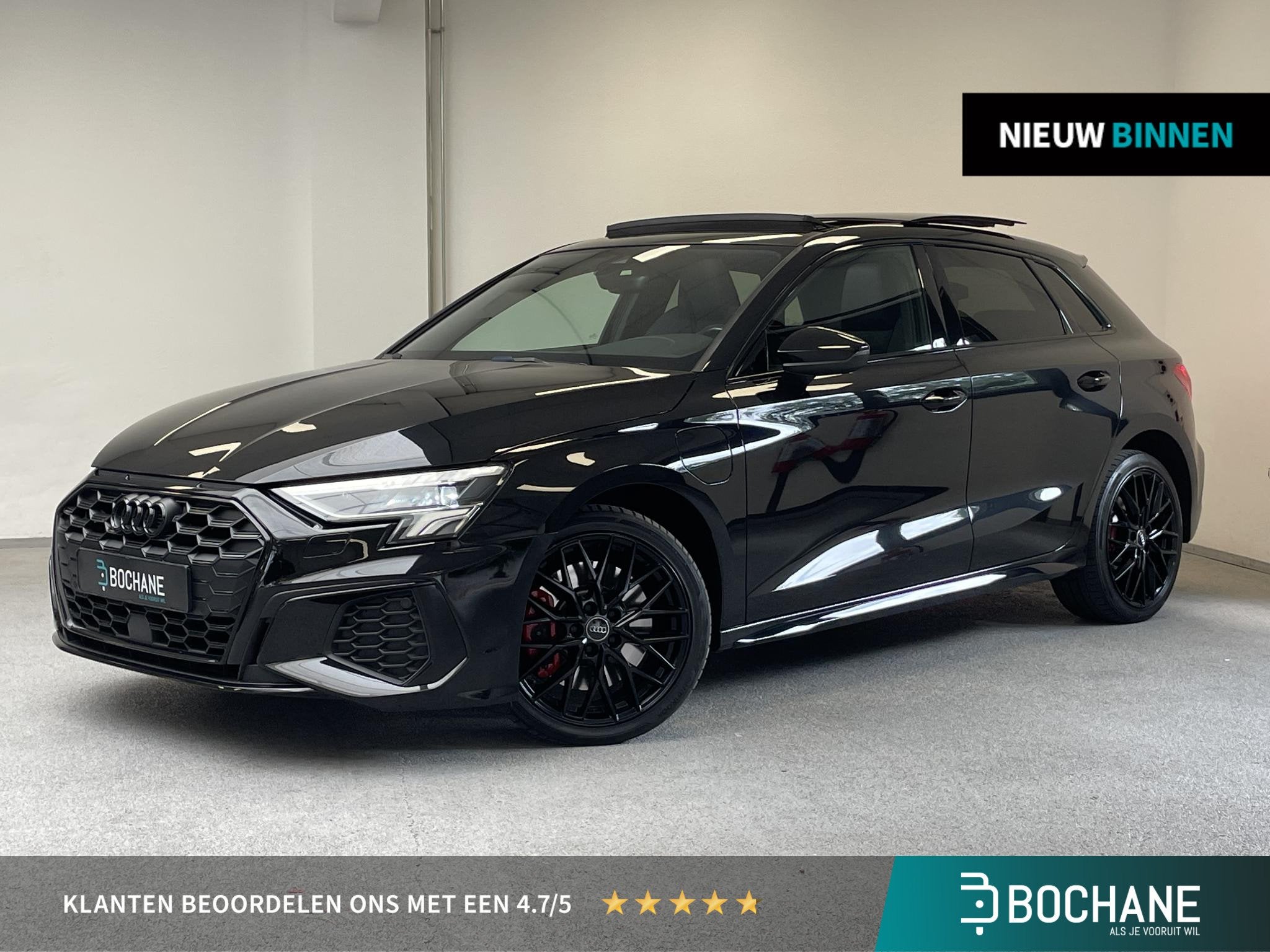 Audi A3 Sportback 45 TFSI e S edition Competition | PANO | R, Auto's, Gebruikt, 4 cilinders, Met garantie (alle), Zwart