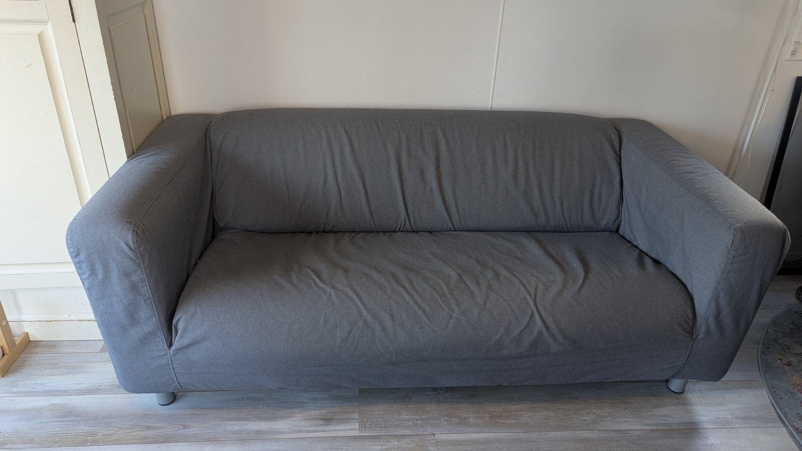 klippan bank met grijze hoes, Ophalen, 150 cm of meer, Vierpersoons of meer
