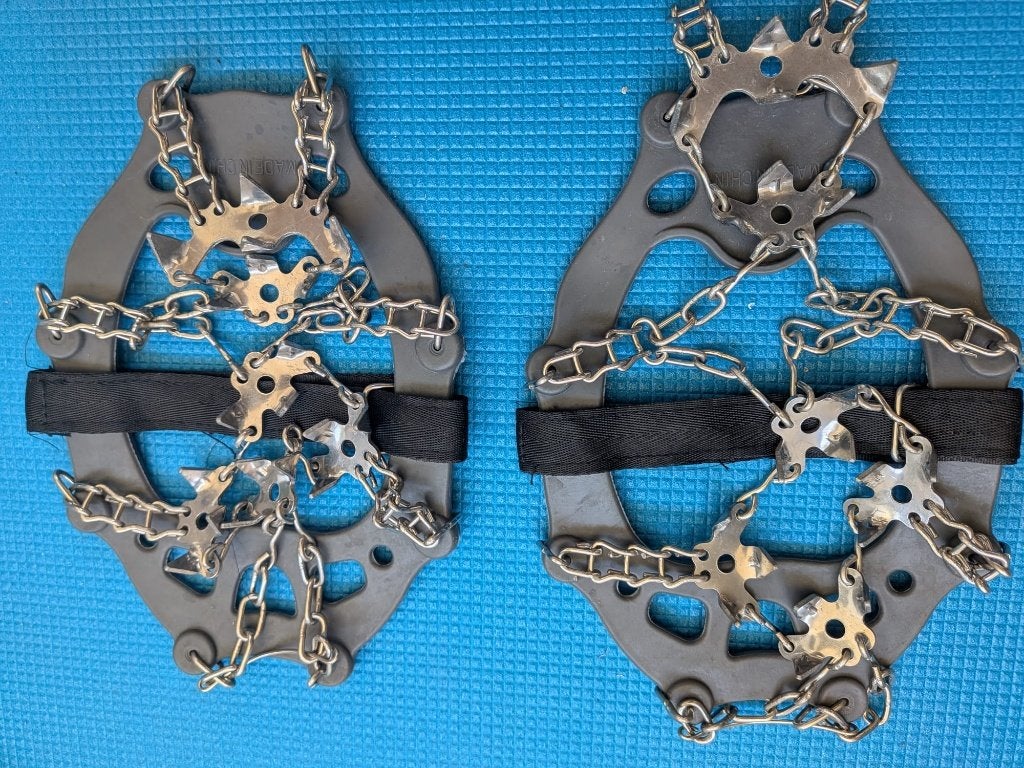 crampons stijgijzers roestvrij staal  size L - nieuwstaat, Ophalen, Zo goed als nieuw, Overige typen