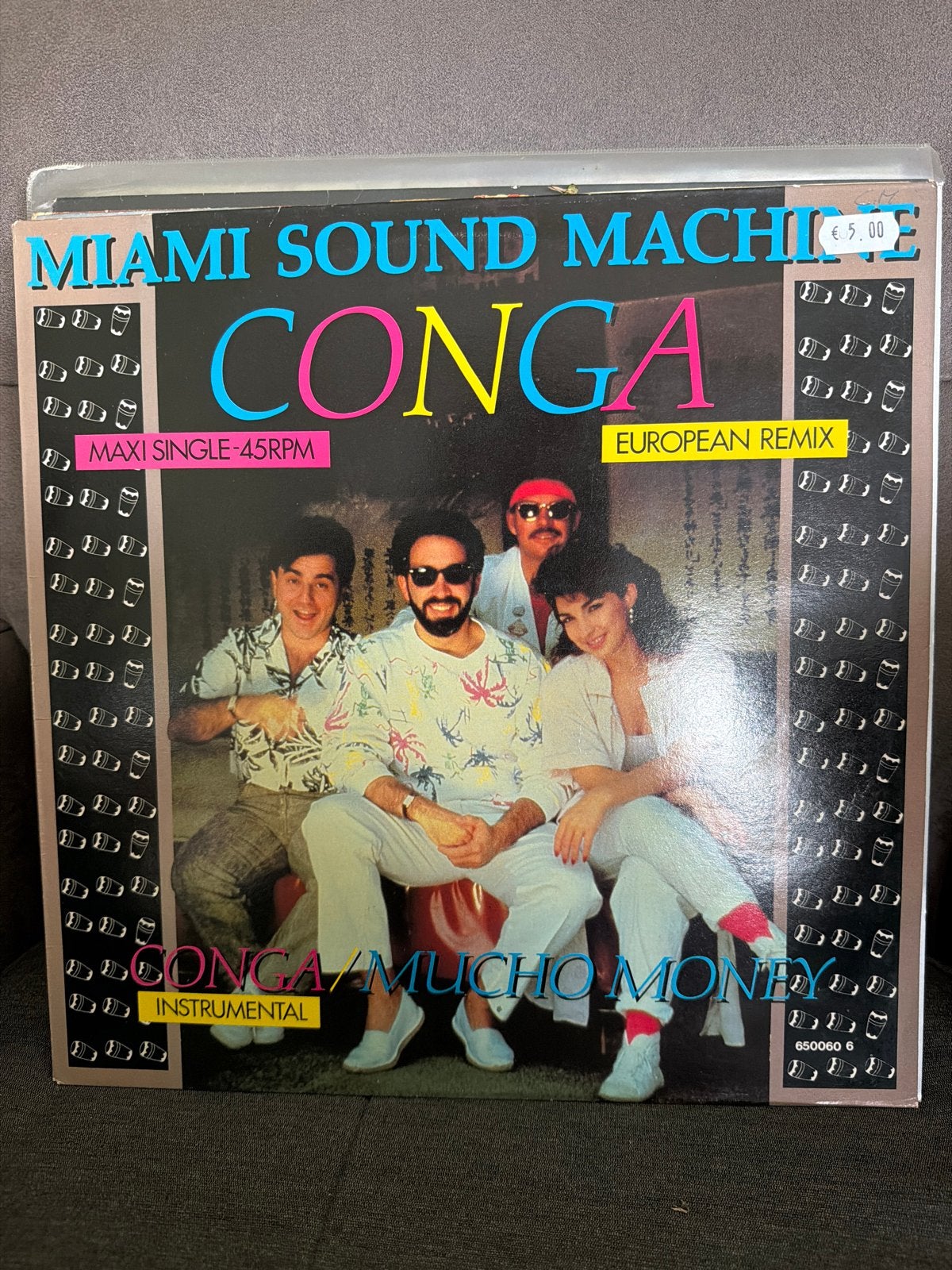 4.  Miami Sound Machine - Conga (Maxi Single 45RPM), Gebruikt, Pop, Ophalen of Verzenden, EP