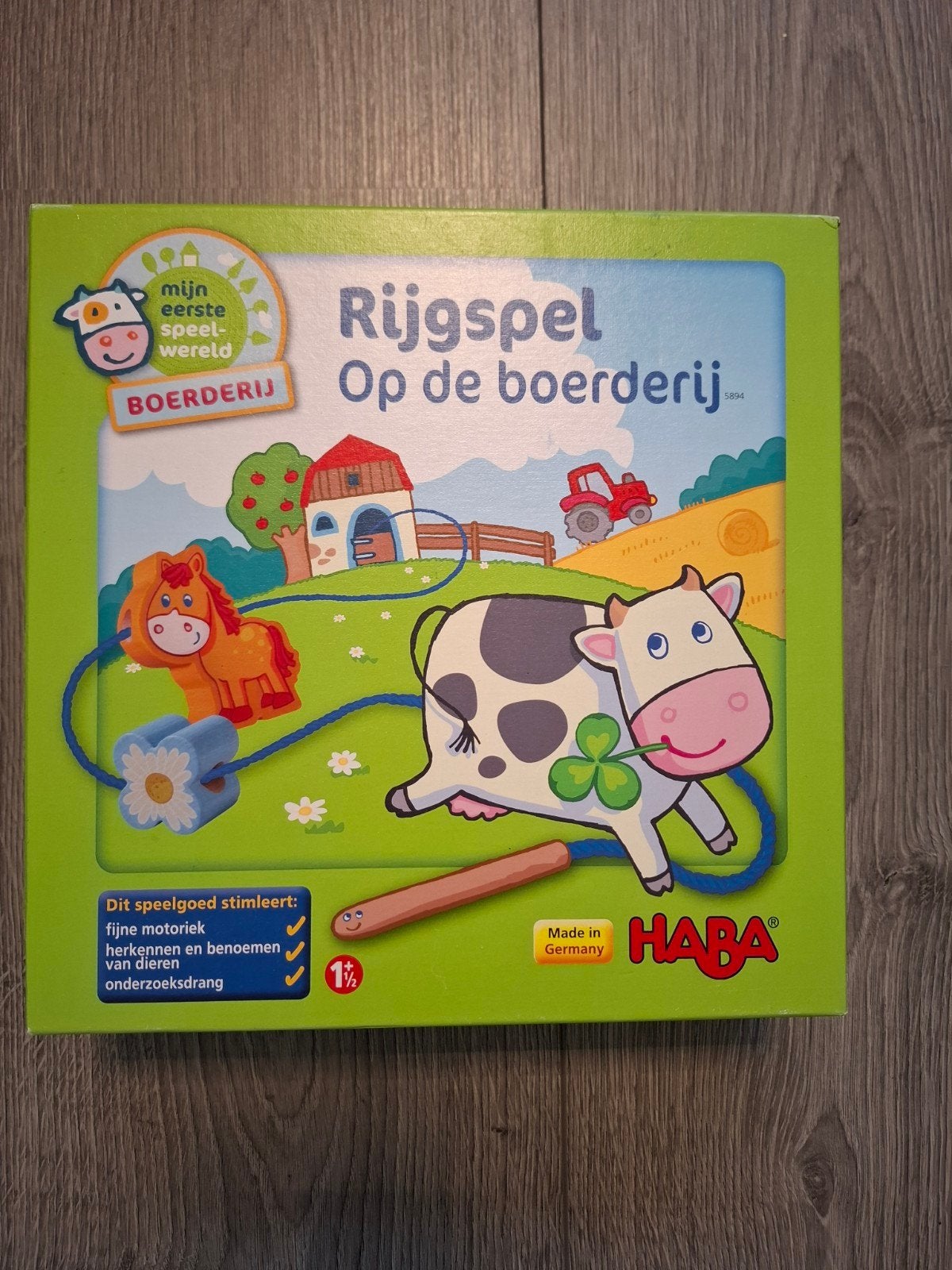 HABA Rijgspel Op de boerderij, Ophalen of Verzenden, Zo goed als nieuw
