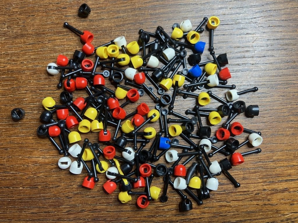 Lot LEGO 100 Levers Hendels Versnellingspookjes, Ophalen of Verzenden, Gebruikt, Losse stenen, Lego