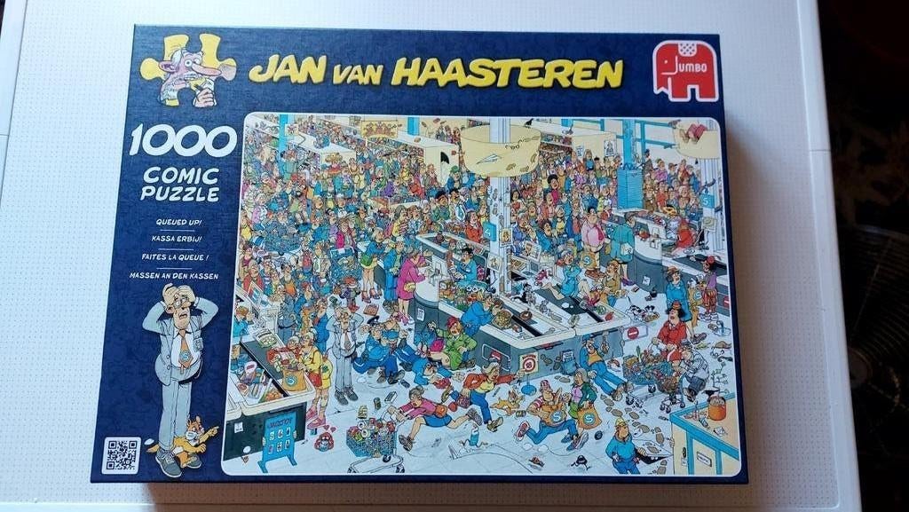 Jan van Haasteren,  kassa erbij!, Hobby en Vrije tijd, Denksport en Puzzels, Ophalen of Verzenden, 500 t/m 1500 stukjes, Zo goed als nieuw