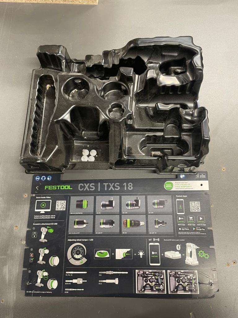 Festool CXS Inlay voor systainer, Ophalen of Verzenden, Zo goed als nieuw