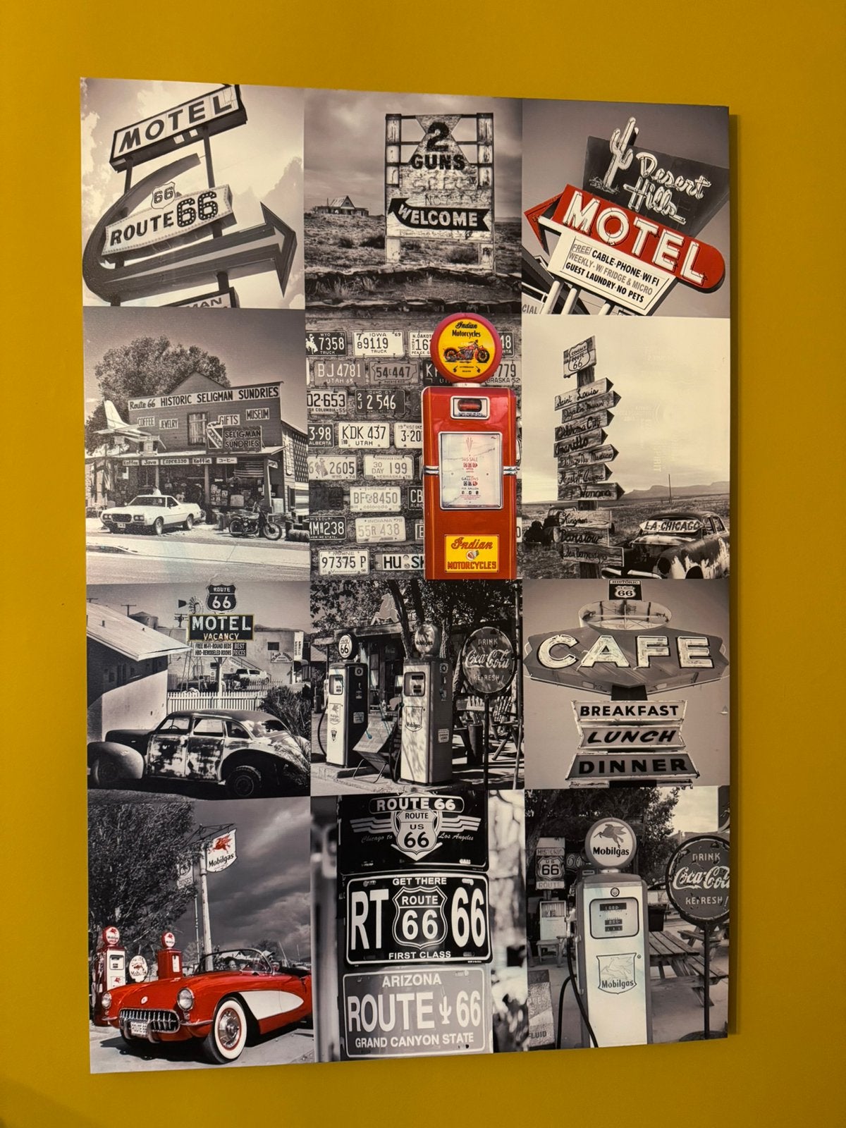 Canvas thema route 66/USA, Ophalen, Zo goed als nieuw, 75 tot 100 cm, Foto of Poster