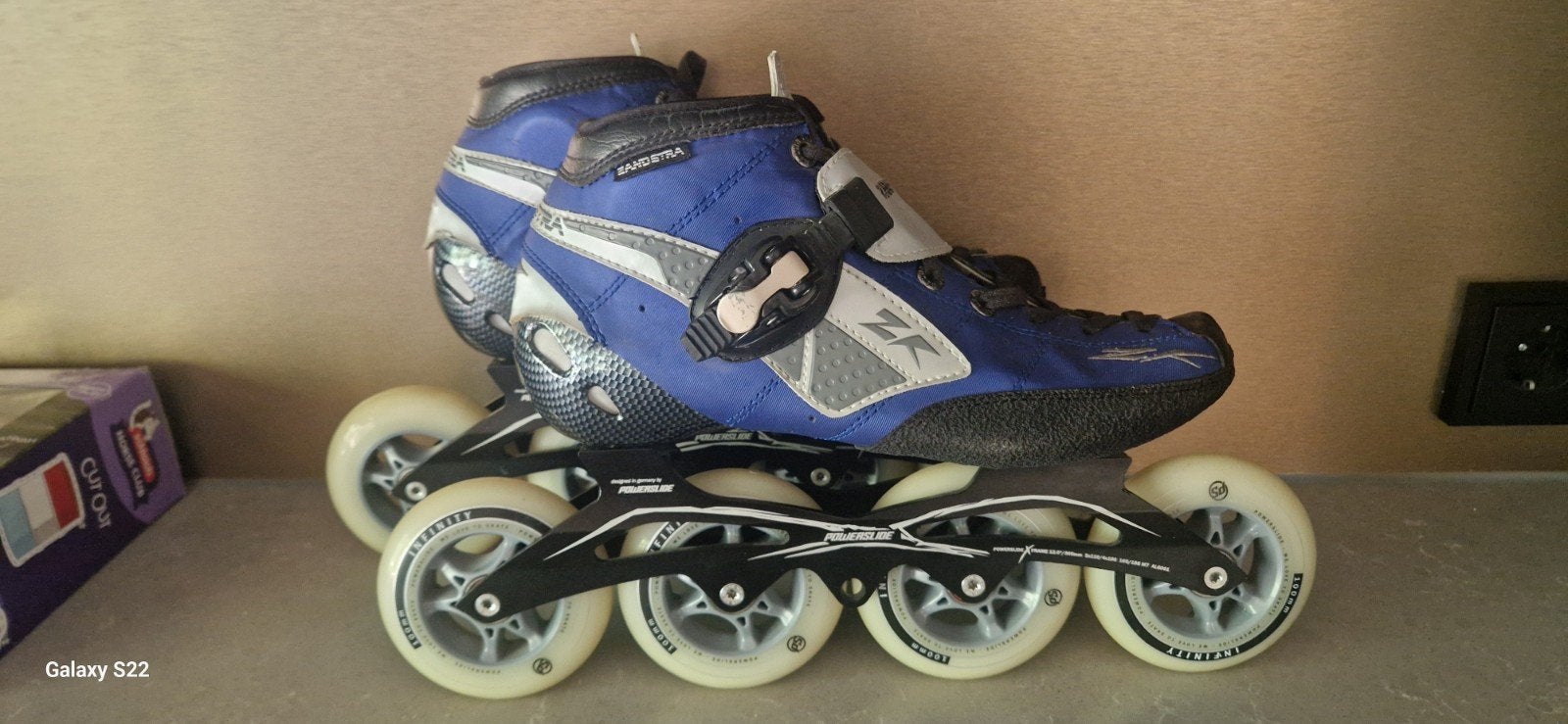 Zandstra Skeelers Maat 41 met Infinity 100mm Wielen, Ophalen of Verzenden, Gebruikt, Inline skates 4 wielen, Overige merken