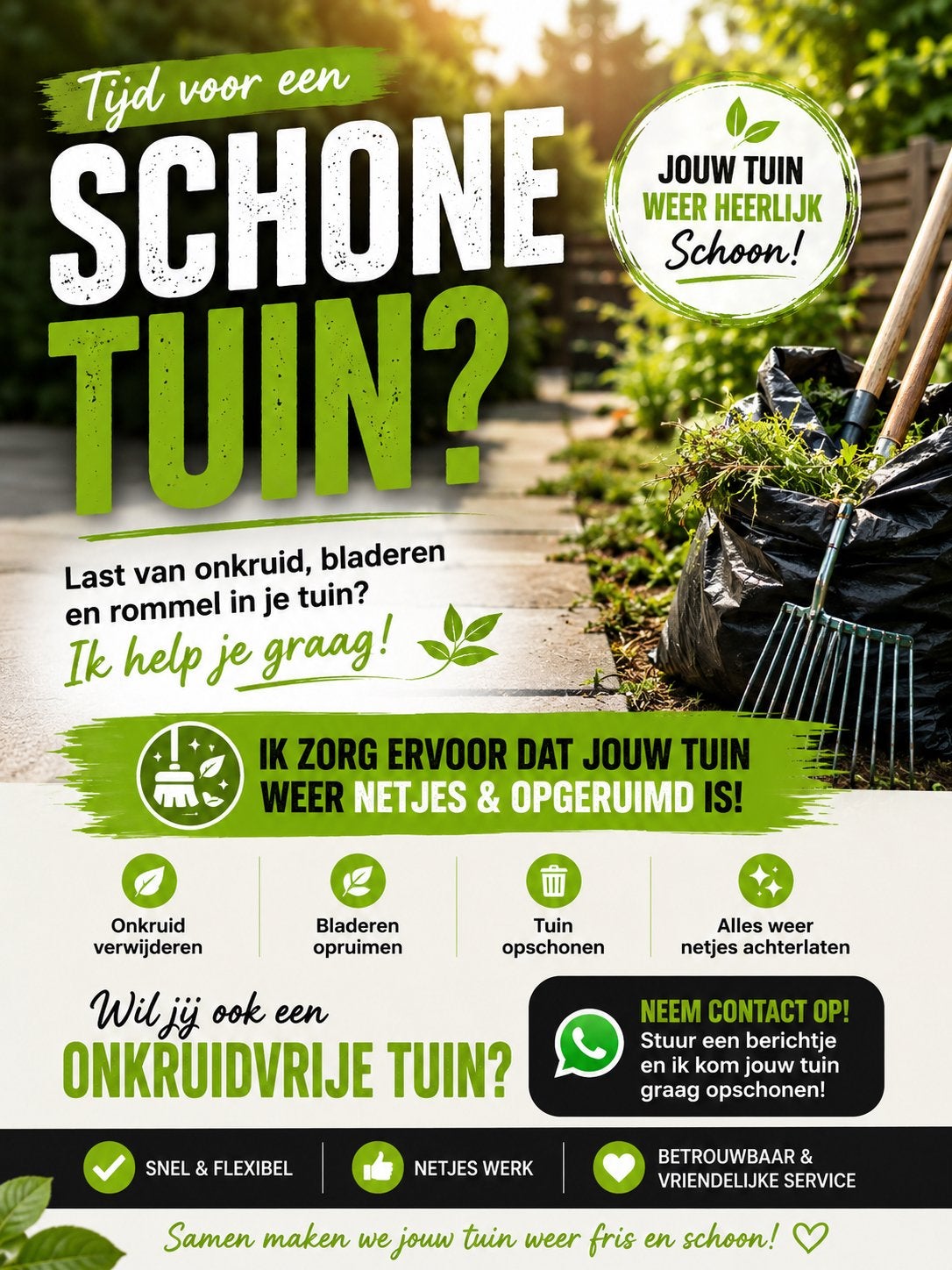 LAST VAN ONKRUID OF EEN VIEZE/ROMMELIGE TUIN?, Tuin en Terras, Ophalen of Verzenden