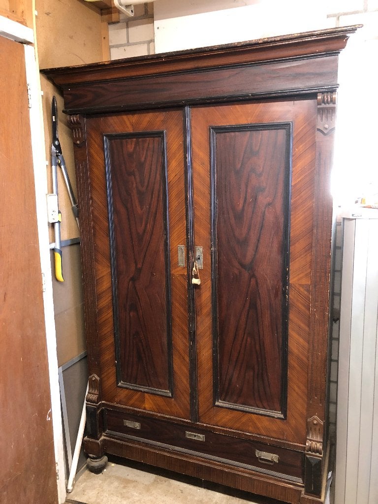 antieke originele biedermeier meidenkast kledingkast, Ophalen