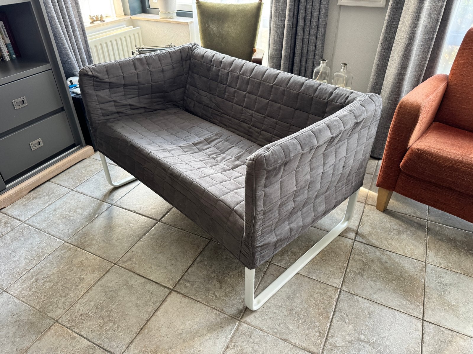 Bankje IKEA KNOPPARP 2-zitsbank, Ophalen, Gebruikt, Tweepersoons, 75 tot 100 cm