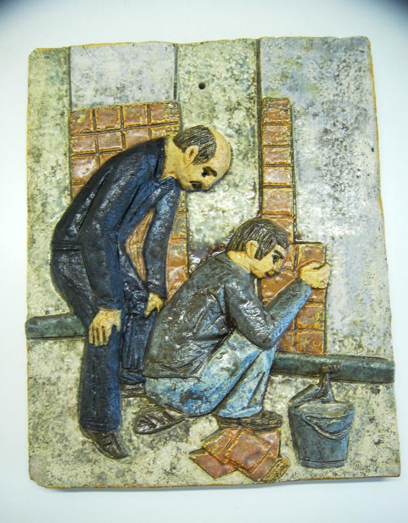 Westraven tegeltableau, tegelzetter, Ophalen of Verzenden