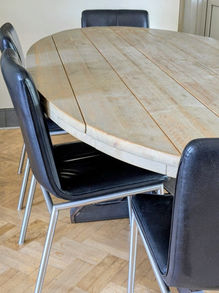 Eetkamertafel steigerhout, Huis en Inrichting, Tafels | Eettafels, Gebruikt, 100 tot 150 cm, 200 cm of meer, Vijf personen of meer