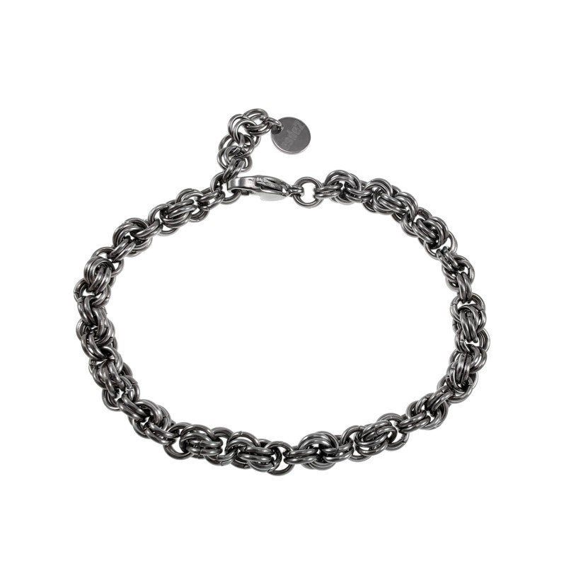 16 tot 19cm Armband Unisex Gepolist RVS Knooparmband Schakel, Staal, Birgitta-Gracht 33, 6465 EL Kerkrade, Nederland, Verzenden