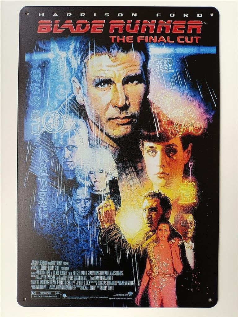 BLADE RUNNER Metalen Wandbord plate Film Poster, Verzenden, Nieuw, Poster