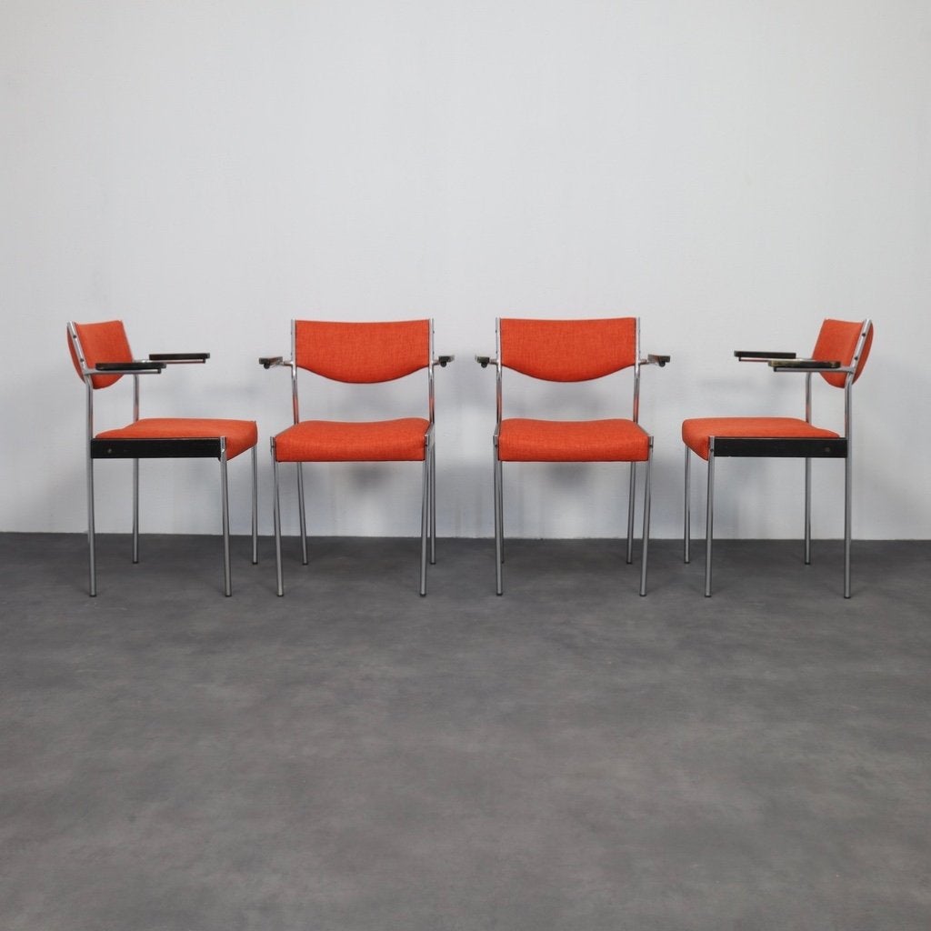 4x Eetkamerstoelen Thereca, jaren 60, Huis en Inrichting, Stoelen, Ophalen, Overige kleuren, Zo goed als nieuw, Vier