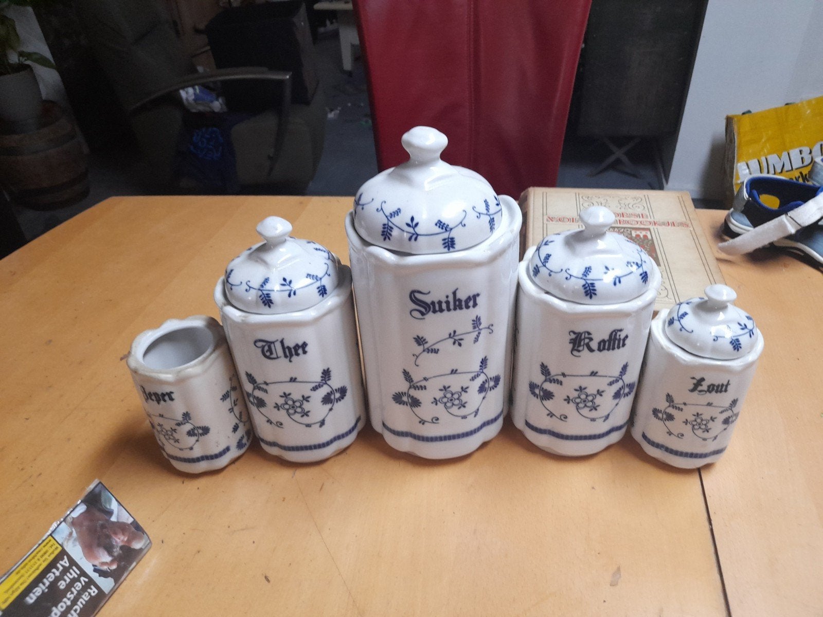 Oud keuken porselein teab., Ophalen of Verzenden