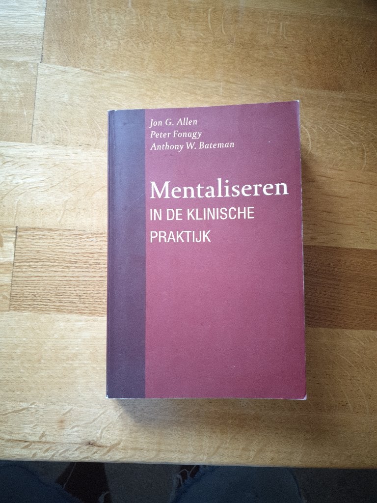 Mentaliseren in de klinische praktijk, Ophalen of Verzenden, Alpha, Gelezen, WO