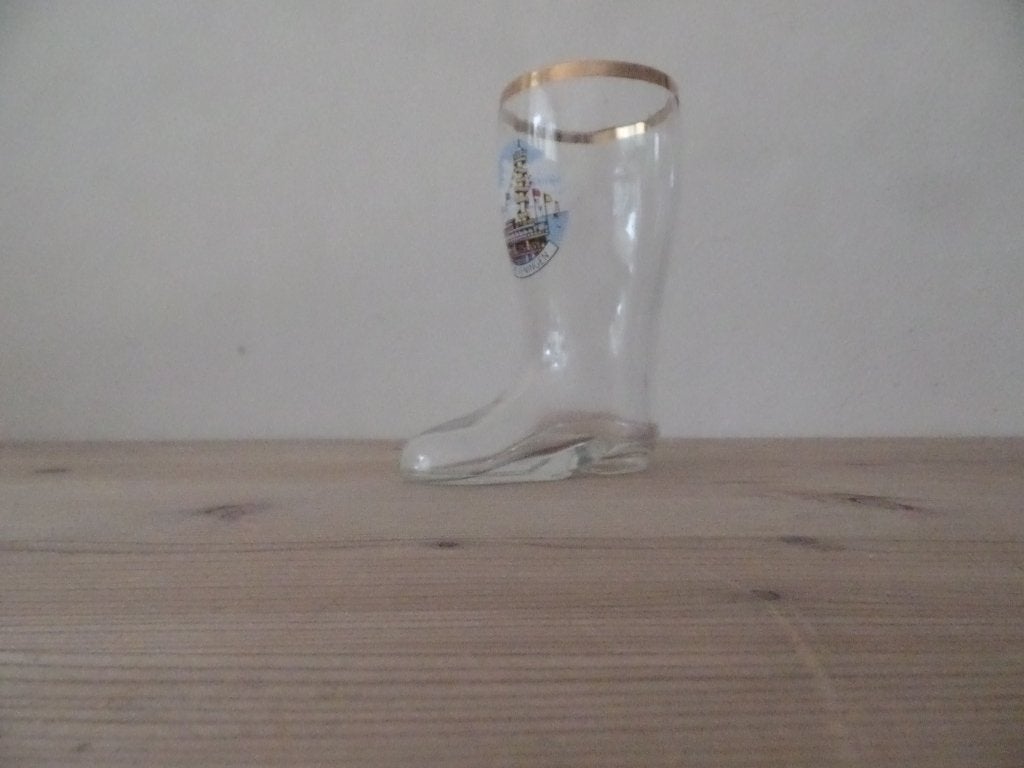 souvenir glas Scheveningen bierglas laars, Verzamelen, Ophalen of Verzenden, Zo goed als nieuw, Bierglas