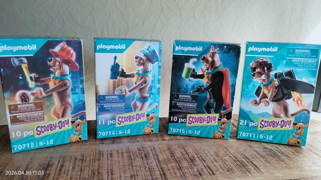 Playmobil Scooby-Doo! Figuren (4 doosjes), Ophalen of Verzenden, Nieuw, Complete set