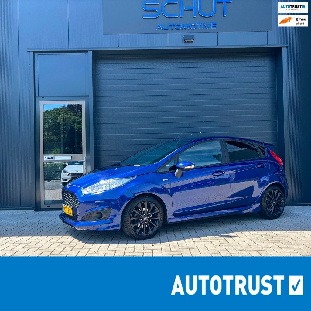 Ford Fiesta 100pk ST-LINE 5DRS | AIRCO | CRUISE CONTROL | D-, Blauw, 23 km/l, Bedrijf, Handgeschakeld