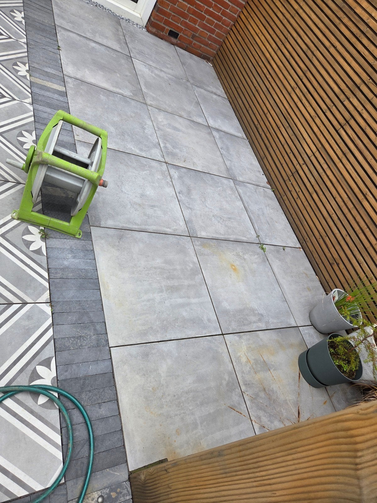 Beton keramische tegels grijs 60x60x4 cm, Doe-het-zelf en Verbouw, 60 cm of meer, Zo goed als nieuw, 60 cm of meer, Keramiek