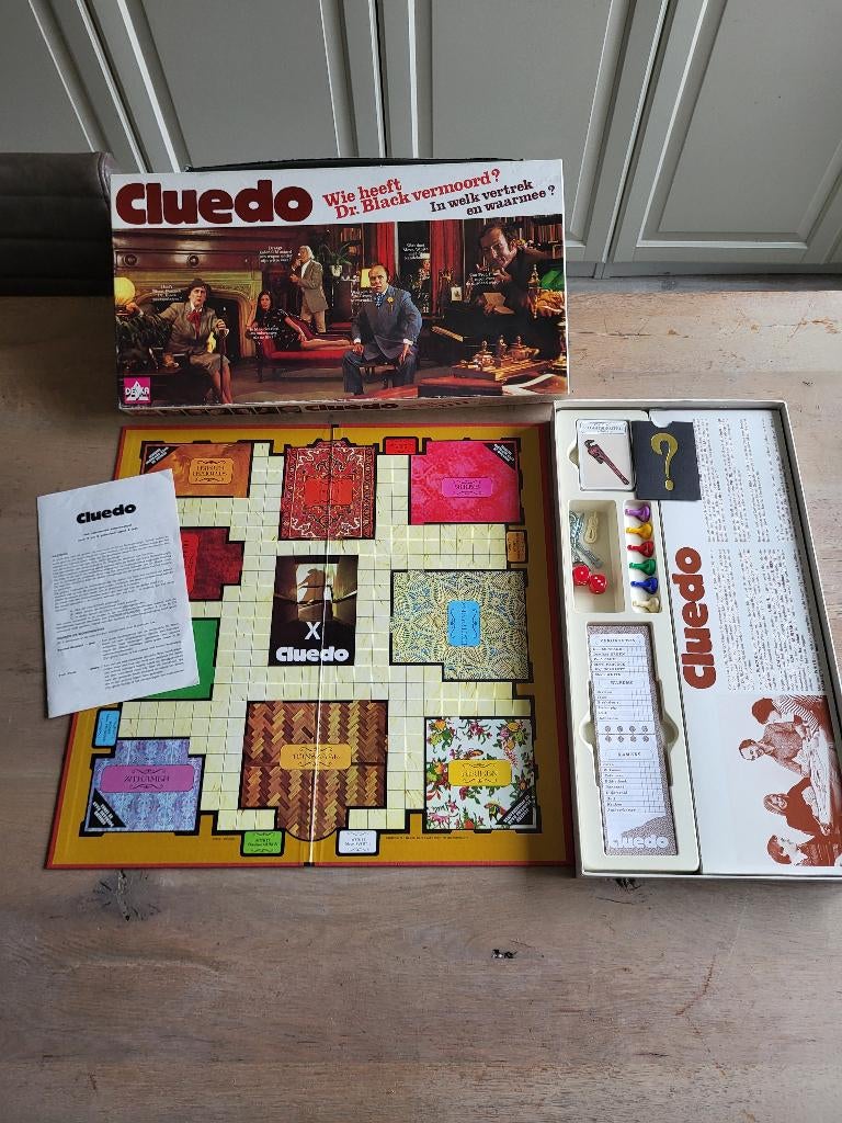 spel Cluedo vintage, Vijf spelers of meer, Ophalen of Verzenden, Gebruikt
