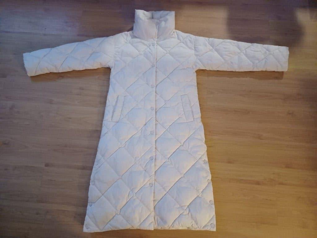 Lange longline Dante6 puffer damesjas                   25vp, Kleding | Dames, Ophalen of Verzenden, Zo goed als nieuw, Wit