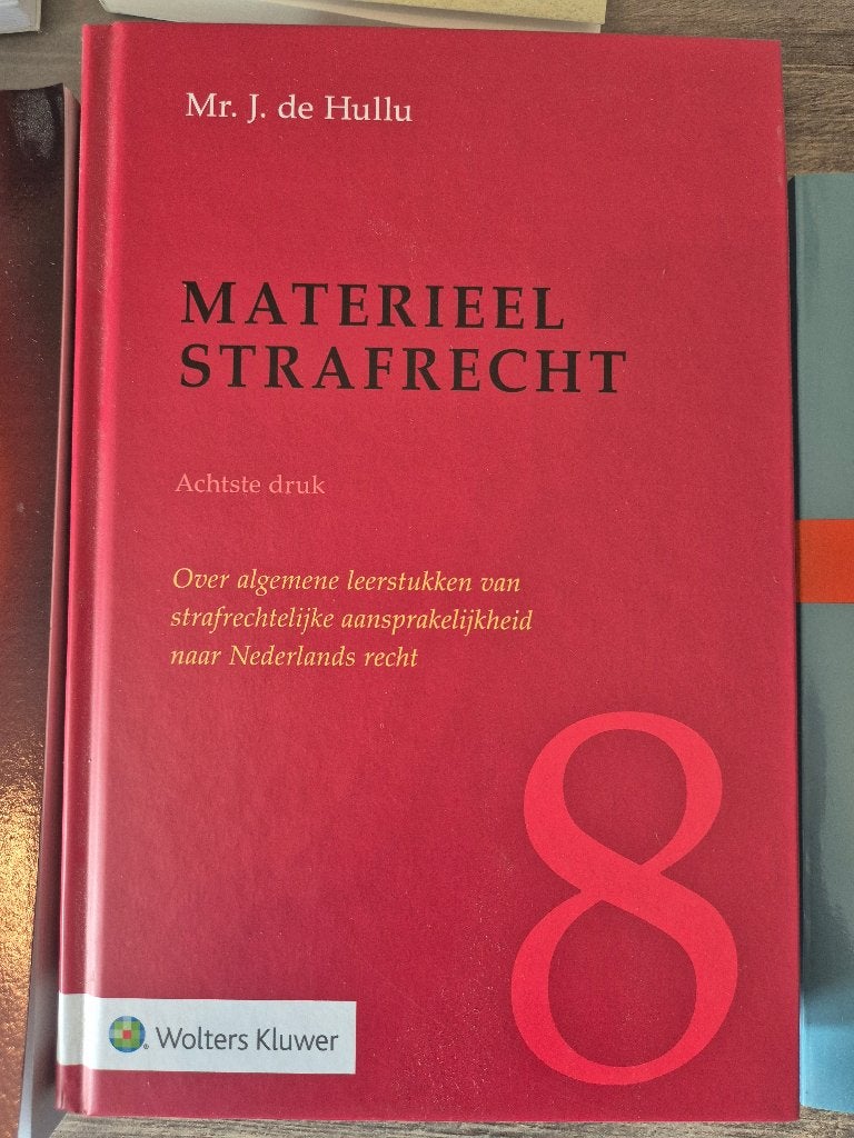 Materieel strafrecht - j. De hullu, Boeken, Ophalen of Verzenden, Beta, Zo goed als nieuw, WO