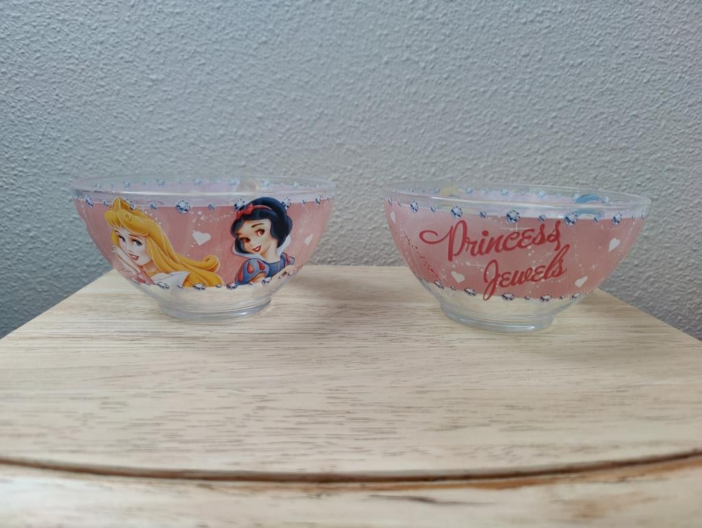 Twee schaaltjes van Disney Princess, met Assepoester, Belle,, Verzenden, Assepoester of Belle, Zo goed als nieuw, Servies