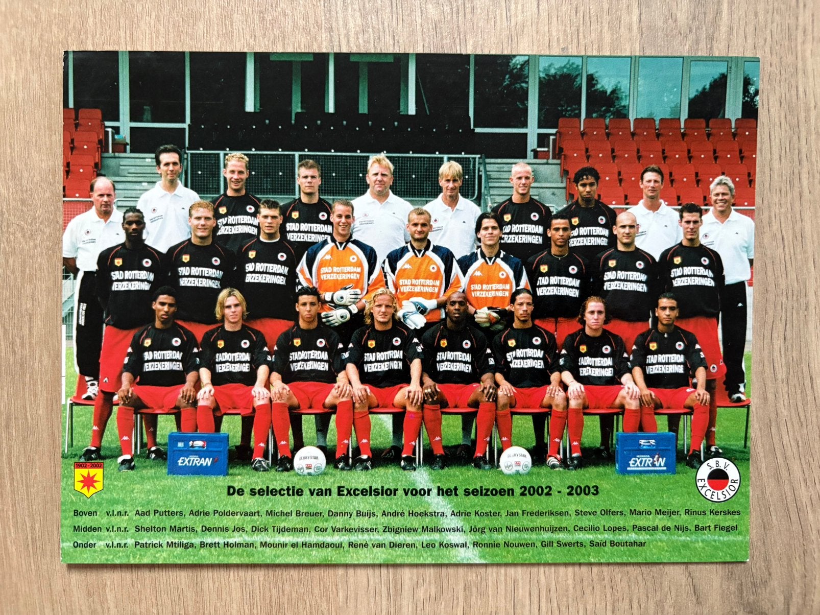 Elftalfotokaart Excelsior 2002-2003  A5 formaat., Ophalen of Verzenden, Nieuw, Spelerskaart
