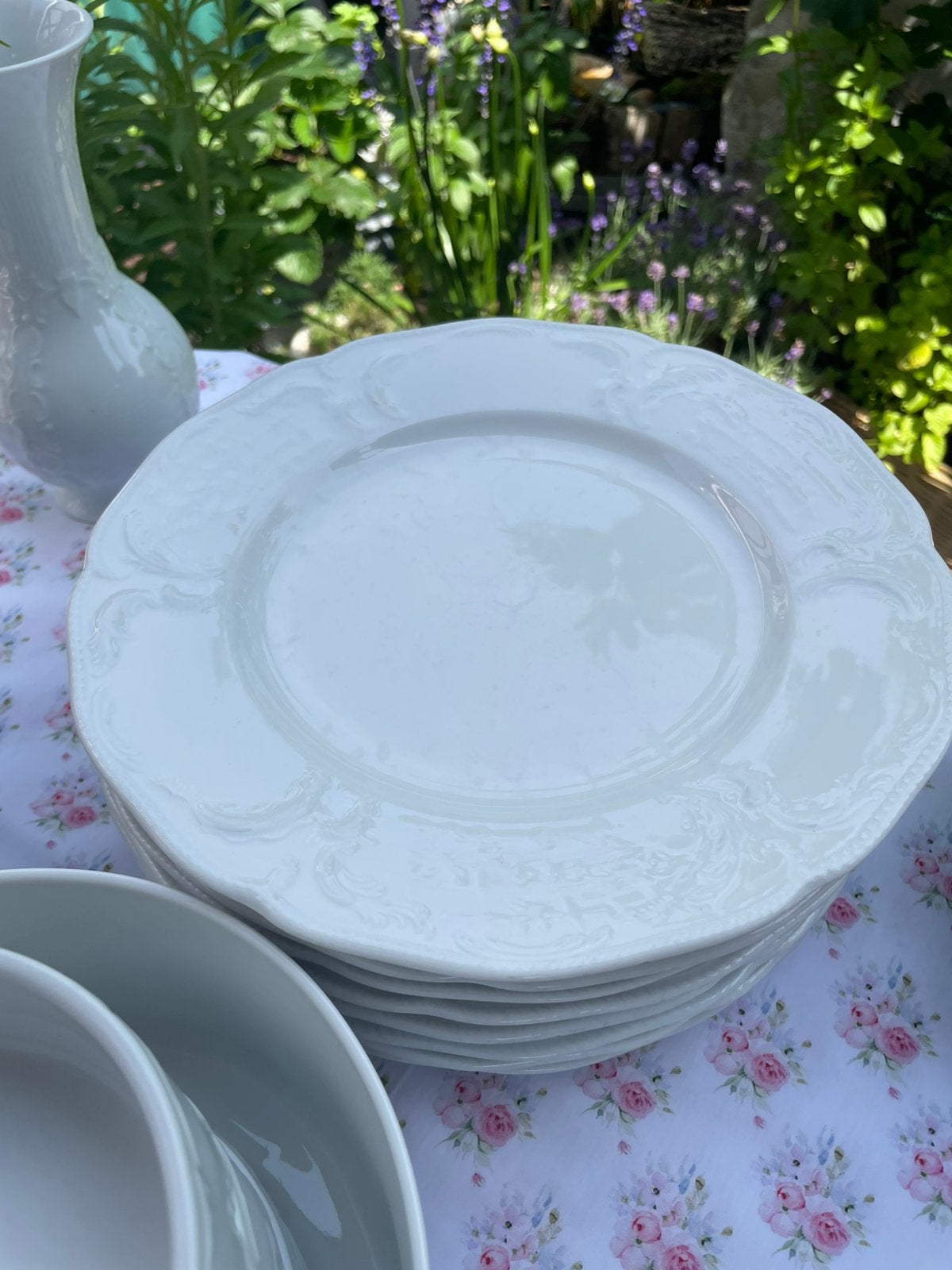 Rosenthal Classic Rose porselein witte dinerborden per stuk, Gebruikt, Ophalen of Verzenden, Bord(en), Overige stijlen