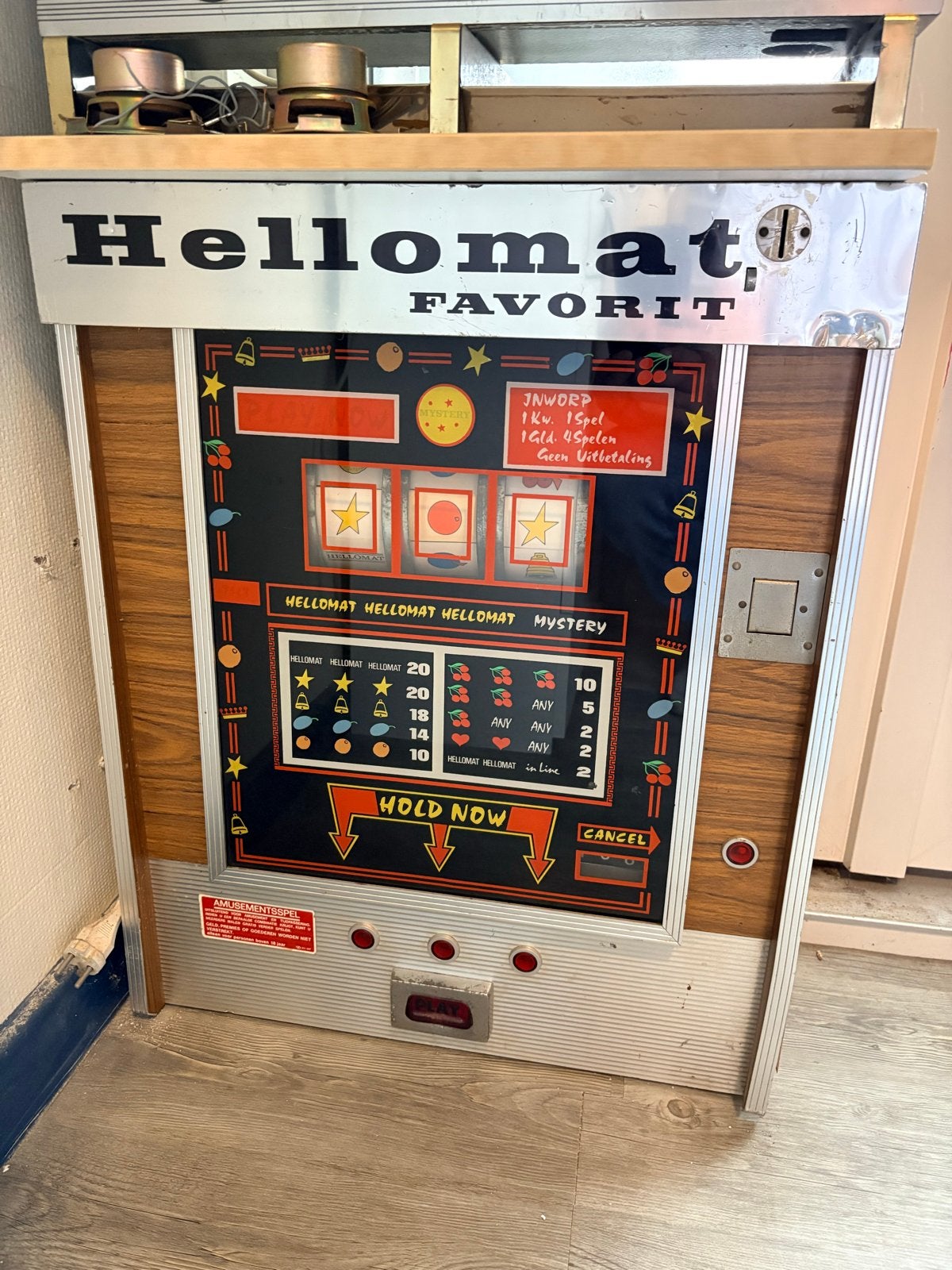 Hellomat Favorit Gokkast - Vintage Fruitautomaat, Gulden, Ophalen, Gebruikt