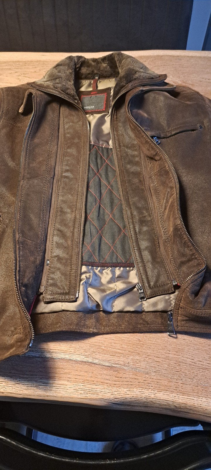 leren jack. lerenjas, Ophalen of Verzenden, Zo goed als nieuw, Maat 56/58 (XL), Bruin