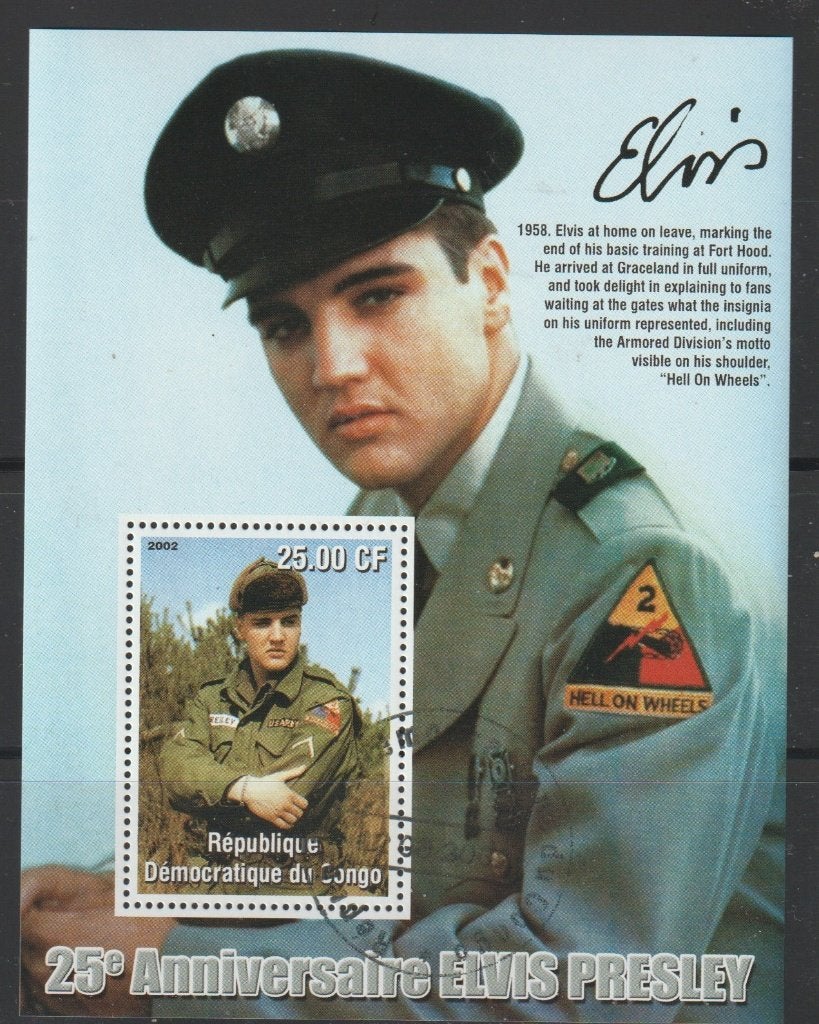 ELVIS PRESLEY = THE KING = mooi bl. v DU CONGO-718, Verzenden, Gestempeld, Overige thema's